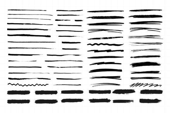 Download Marker Lines. Black Ink Pen Brush Stroke - Marker Collection