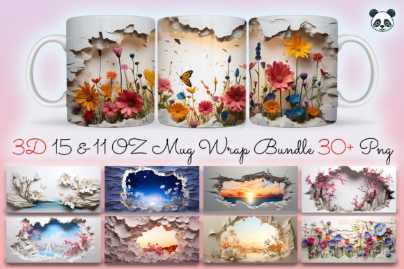 Download 3D Landscape Mug Wrap Sublimation Bundle - Premium Bundle